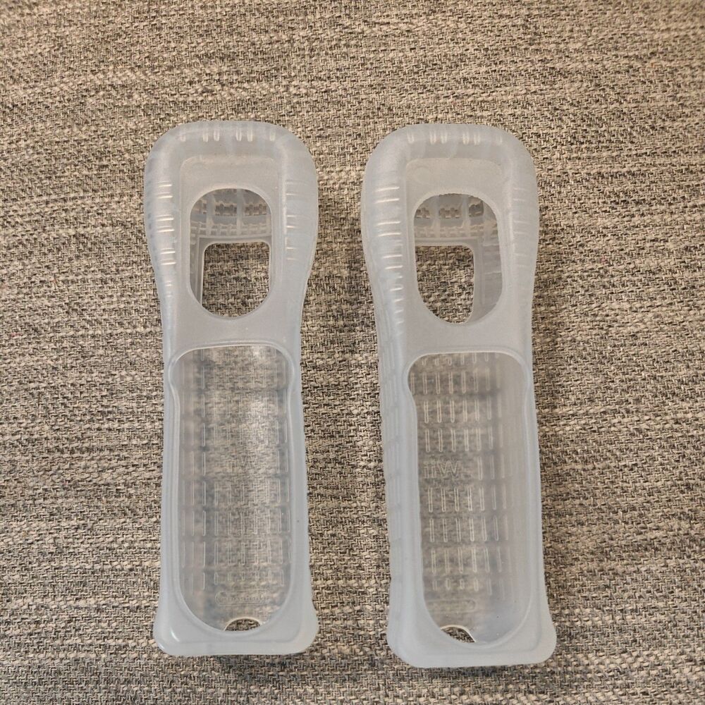 2 Official Nintendo Wii Remote Silicone Rubber Grip Sleeve Motion Plus RVL-027